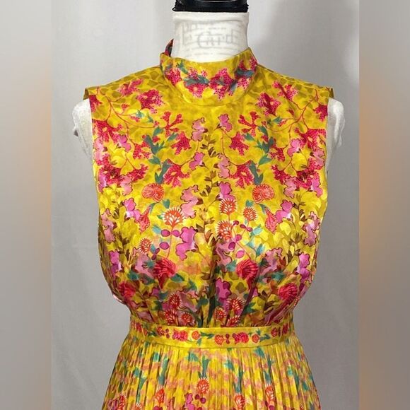 Saloni Tie-Back Midi-Dress size 0 - Picture 7 of 16